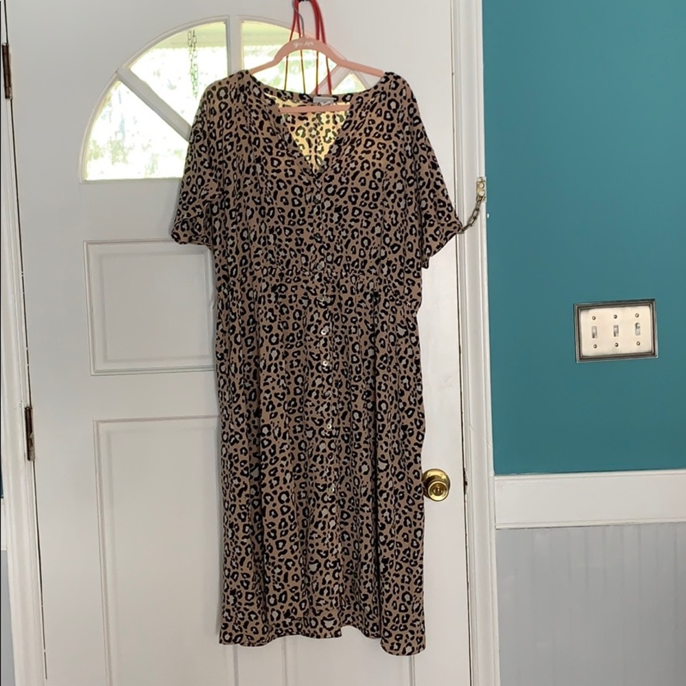 Cheetah Print Maxi Dress